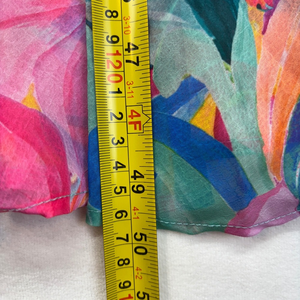 Show Me Your Mumu Floral Tiered Maxi Dress Pink‎ Blue Ruffle Smocked XS New - Picture 8 of 12